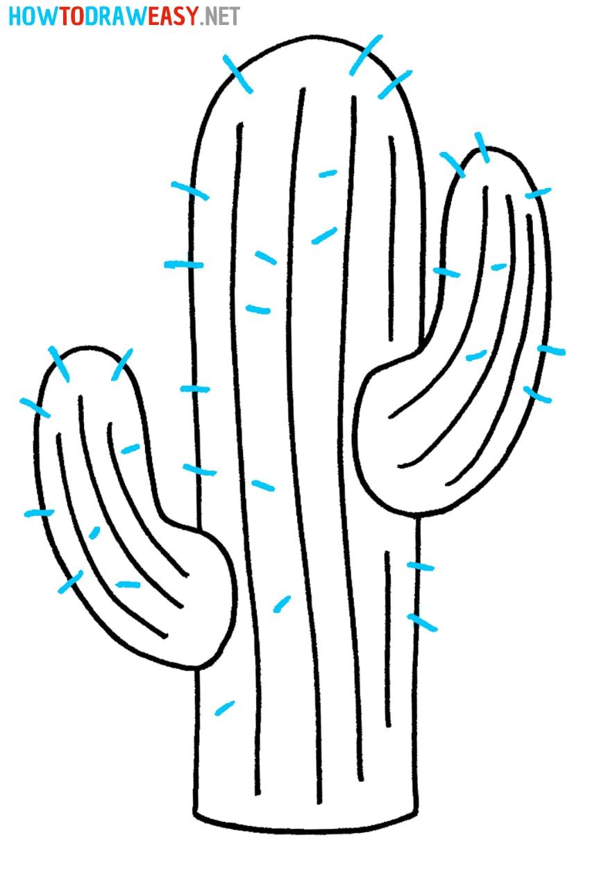How to Draw a Cactus Simple