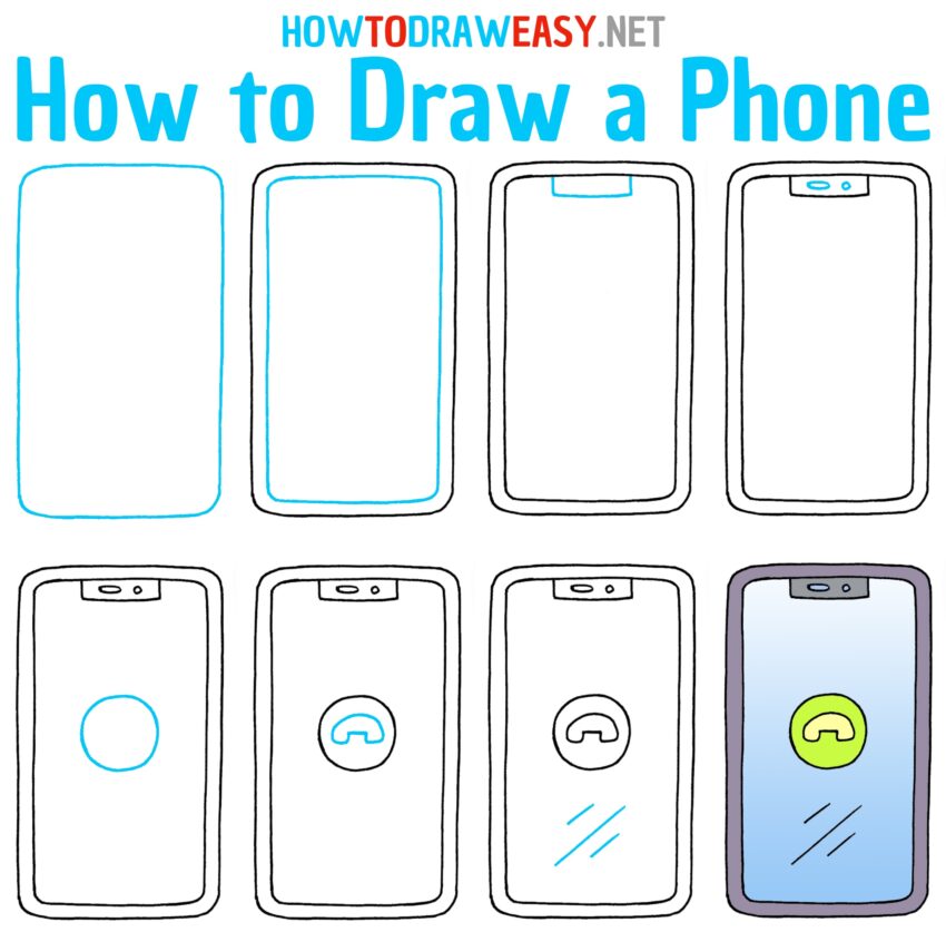How to Draw a Phone - How to Draw Easy