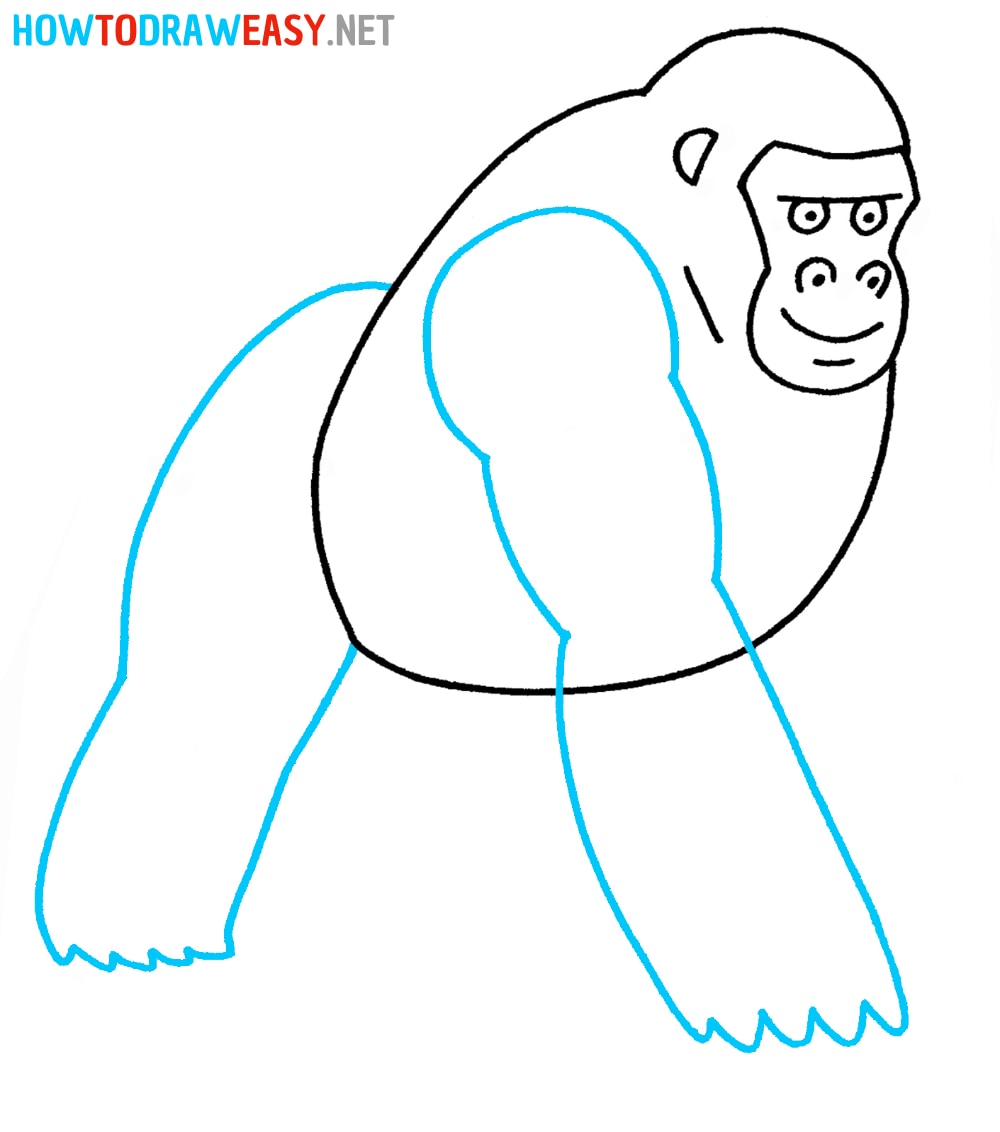 How to Draw an Easy Gorilla