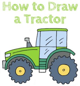 How to Draw a Tractor - How to Draw Easy