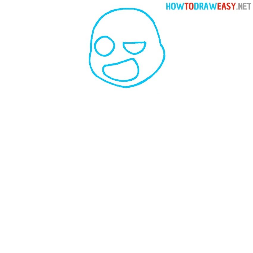 Sans Head Drawing Outline