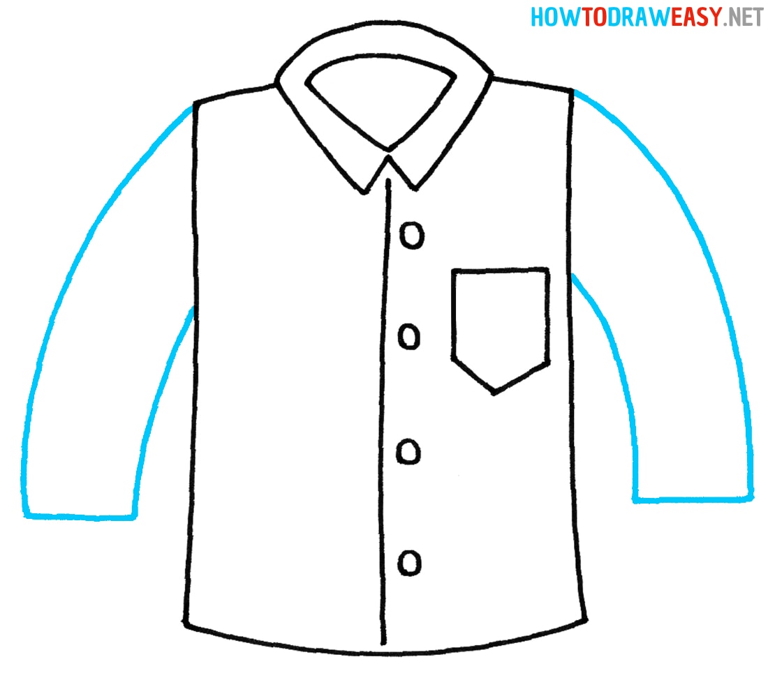 Shirt Drawing Step by Step