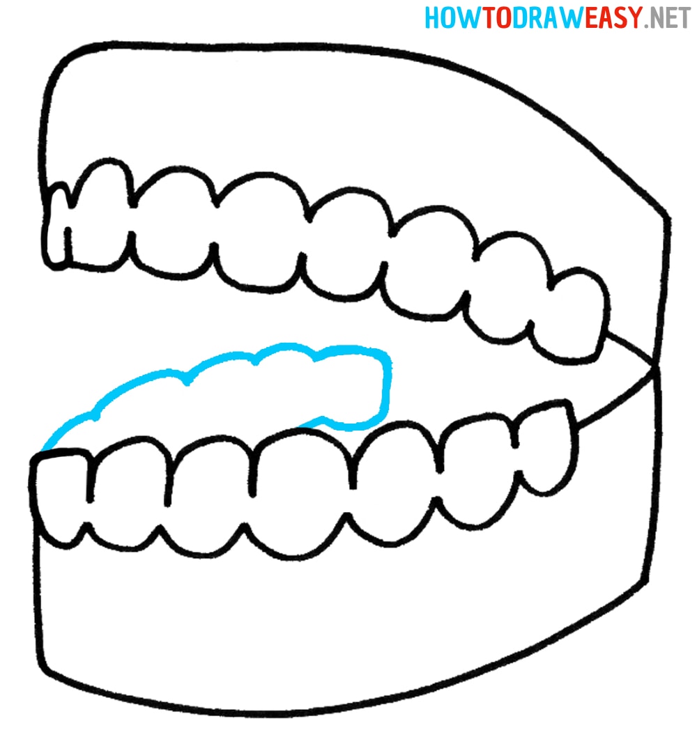 Teeth Easy Drawing