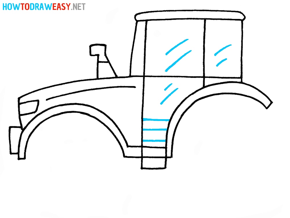 Tractor Drawing Tutorial Easy