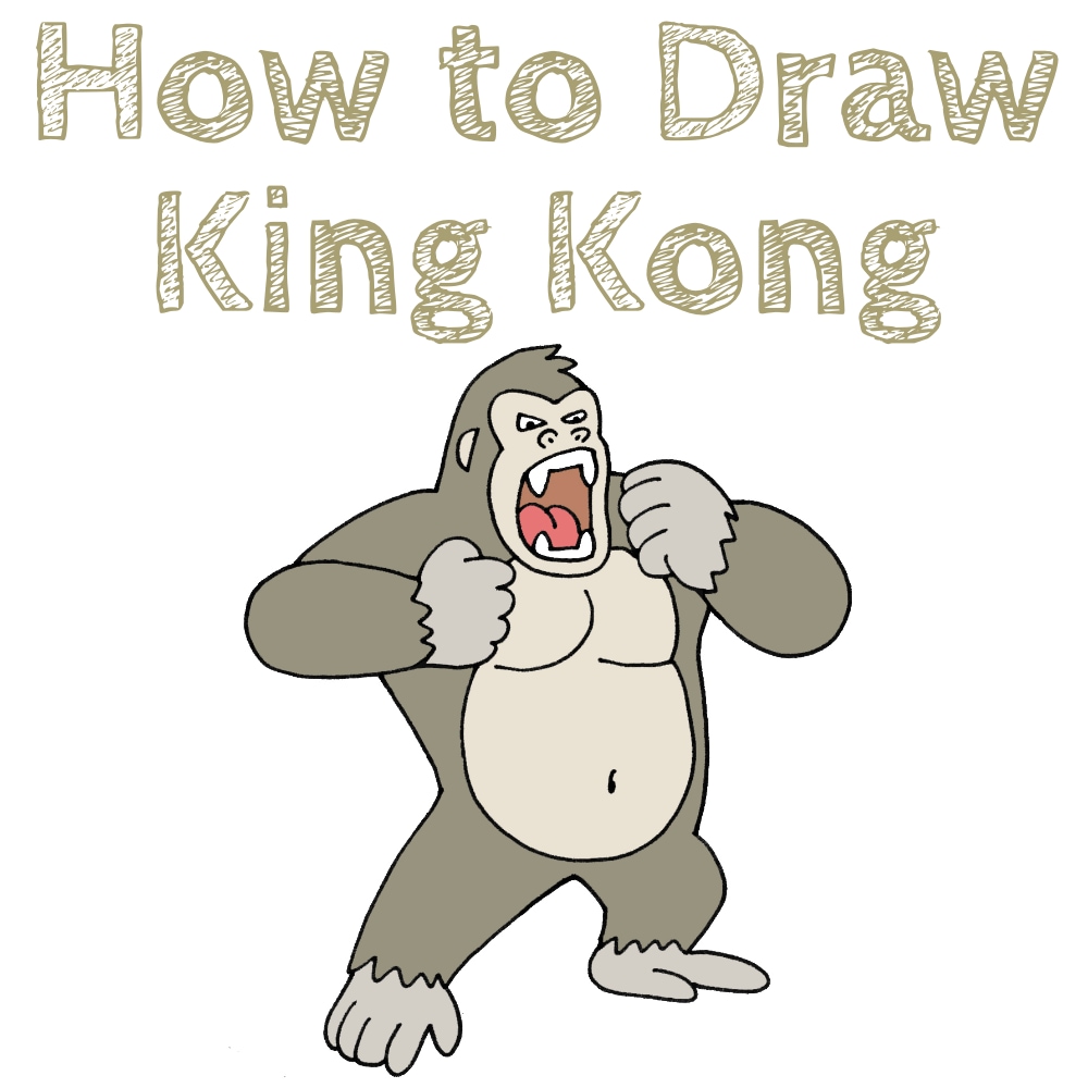 How to Draw King Kong Draw for Kids