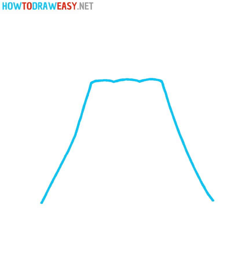 How to Draw a Volcano - How to Draw Easy