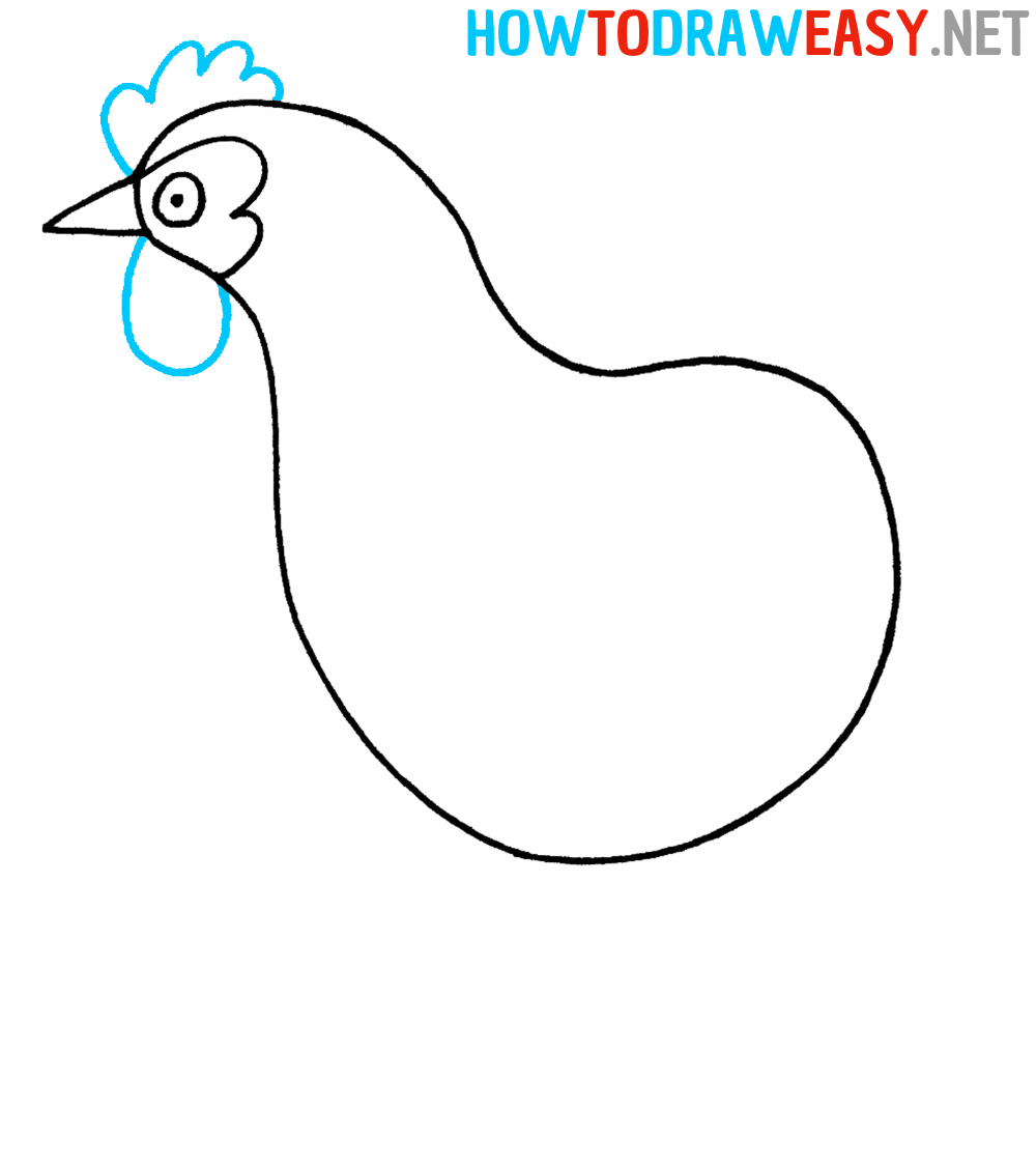 Chicken Cartoon Drawing
