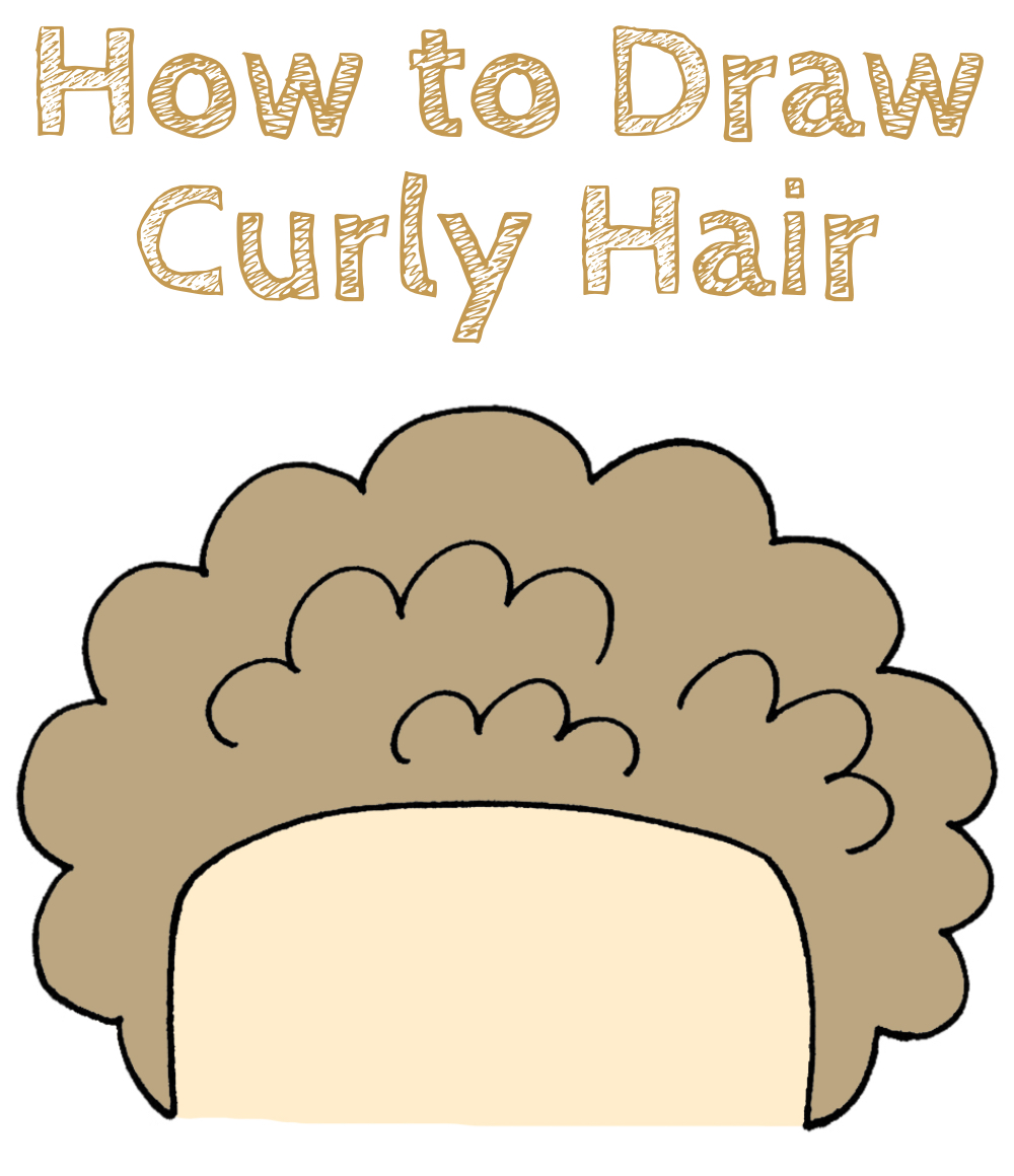 Curly Hair Easy Drawing Tutorial