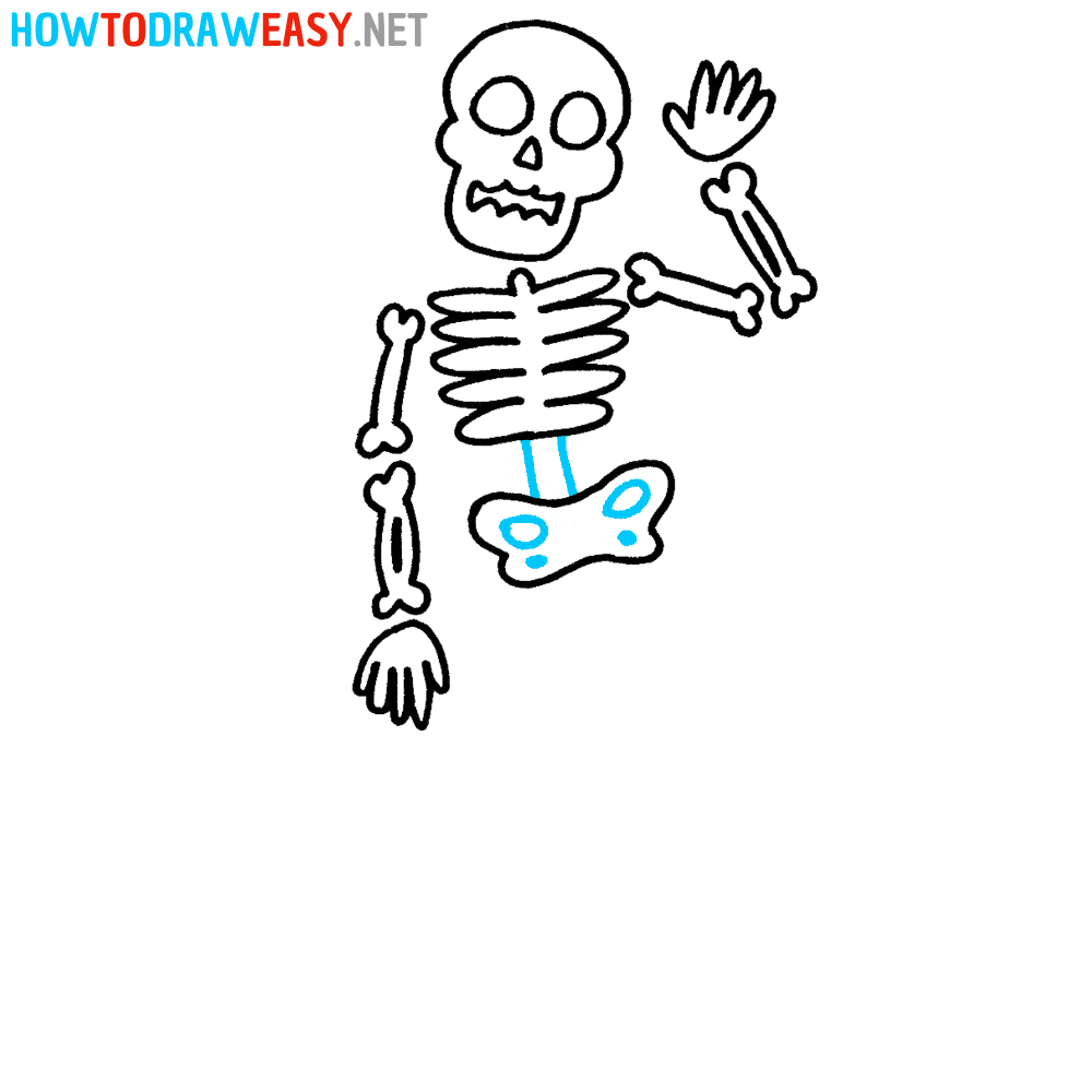 How to Draw Step by Step Skeleton