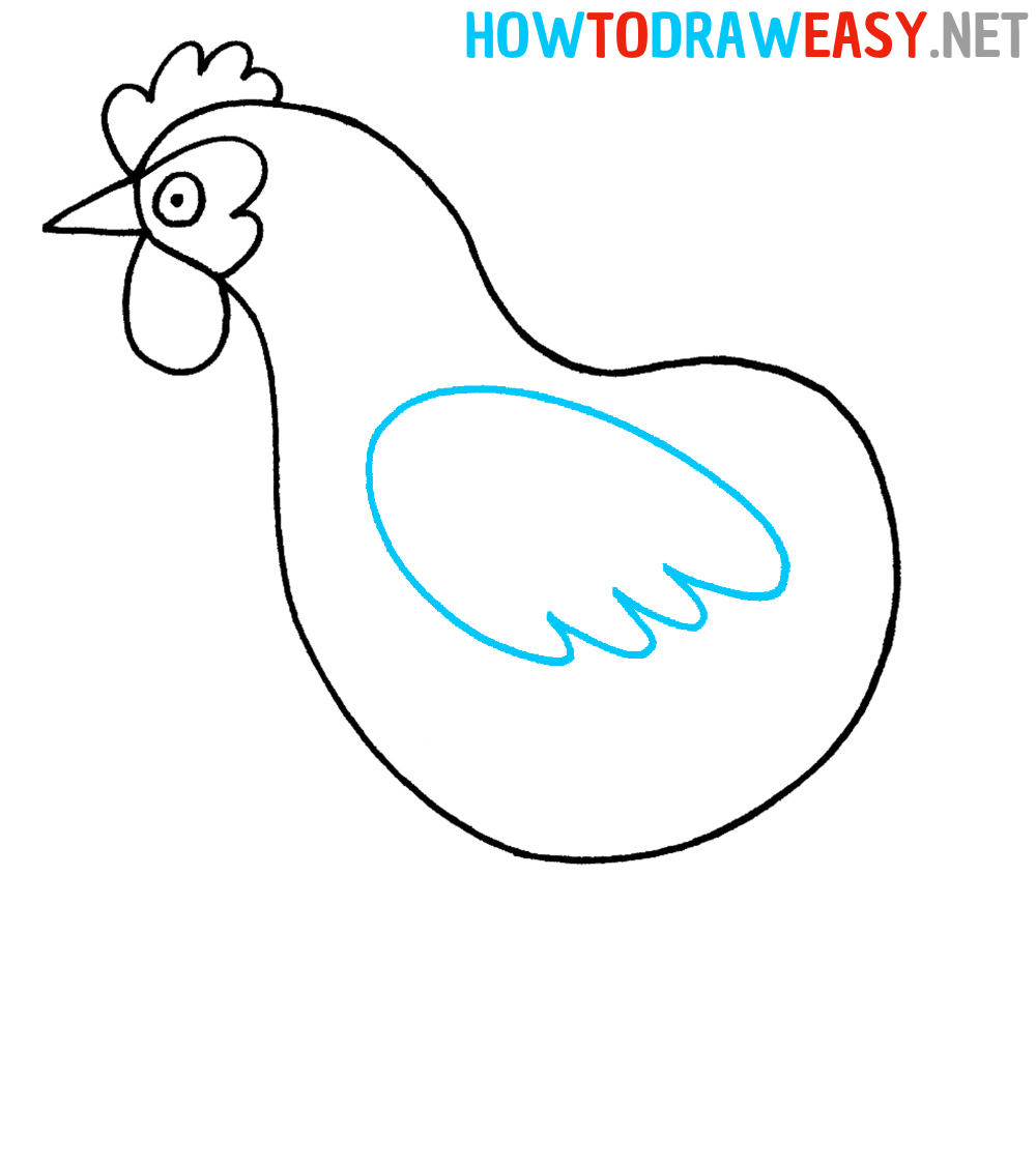 How to Draw a Simple Chicken