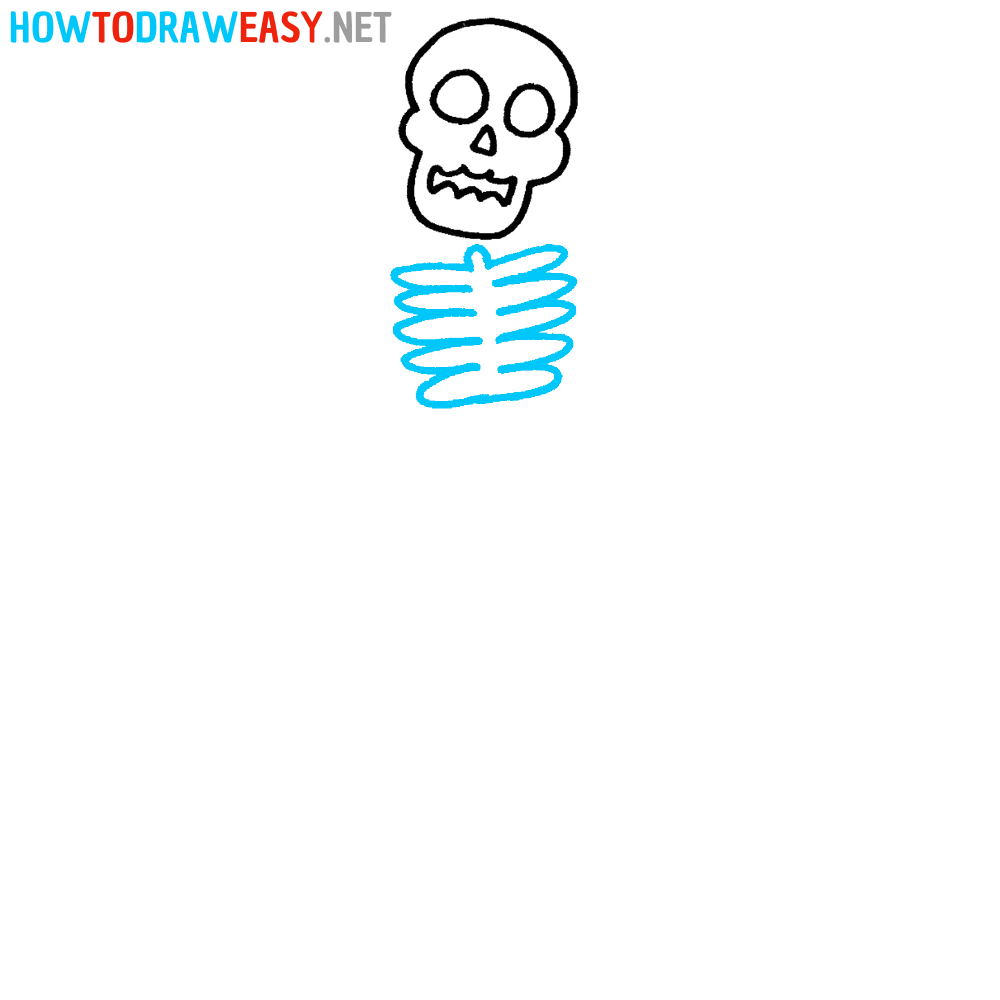 How to Draw a Skeleton for Kids