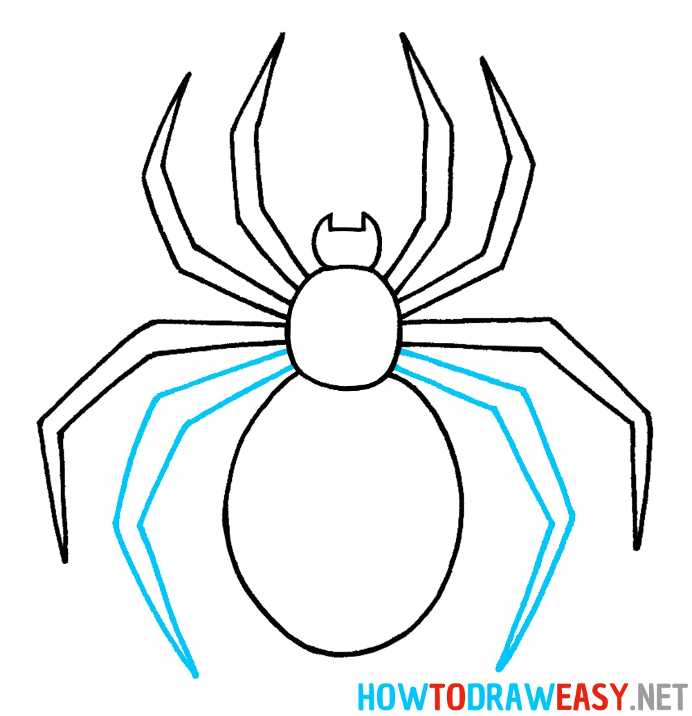 How to Draw a Spider Easy