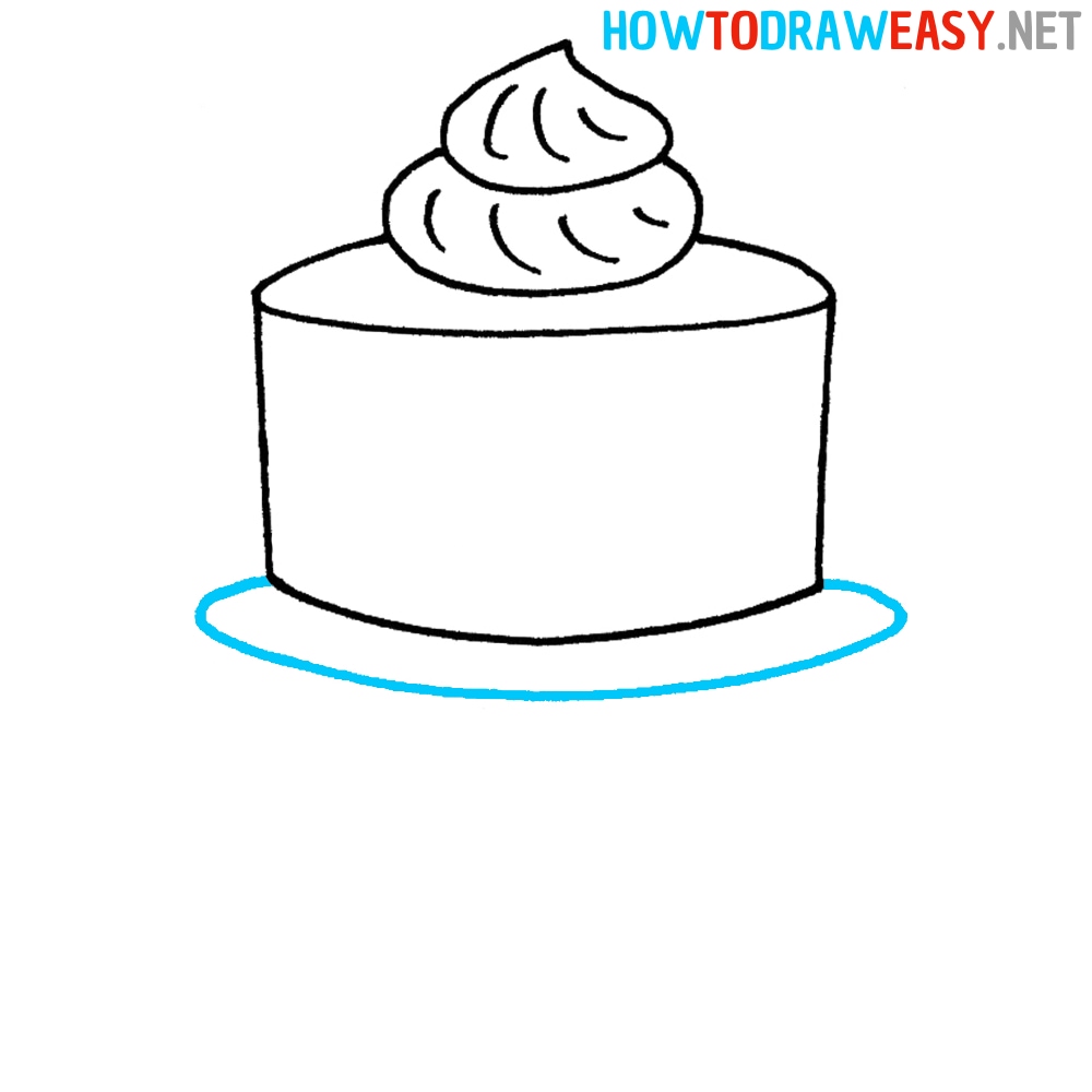 How to Draw an Easy Cake