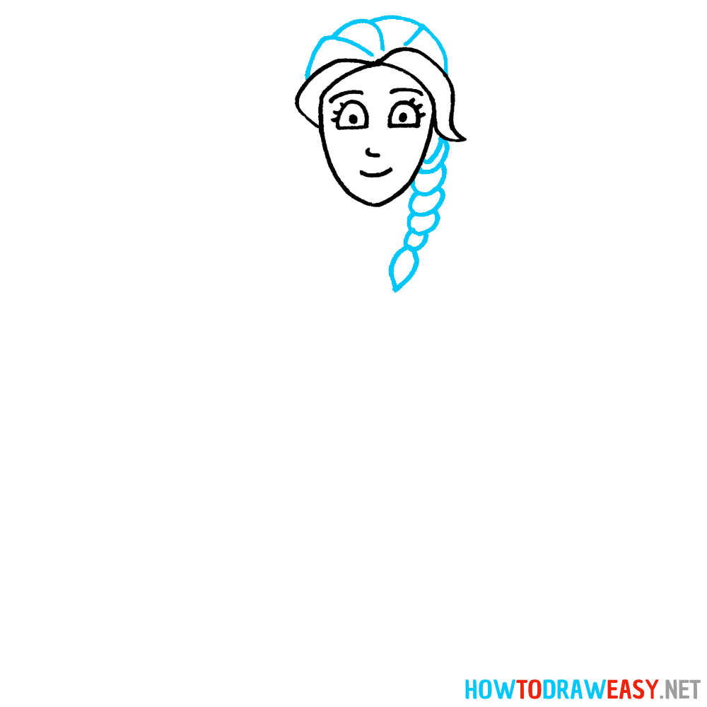 How to Draw Cartoon Elsa
