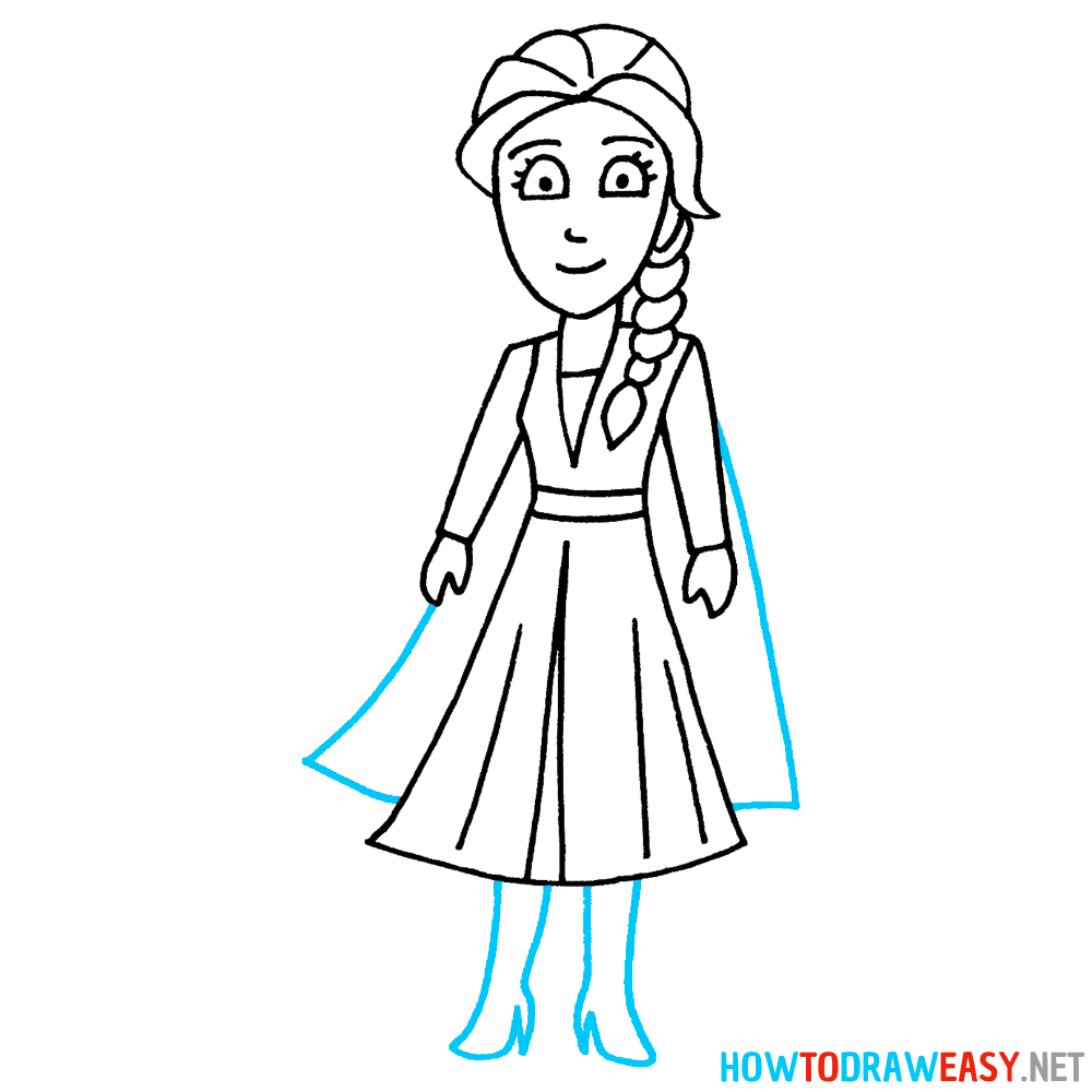 How to Draw Elsa Easy