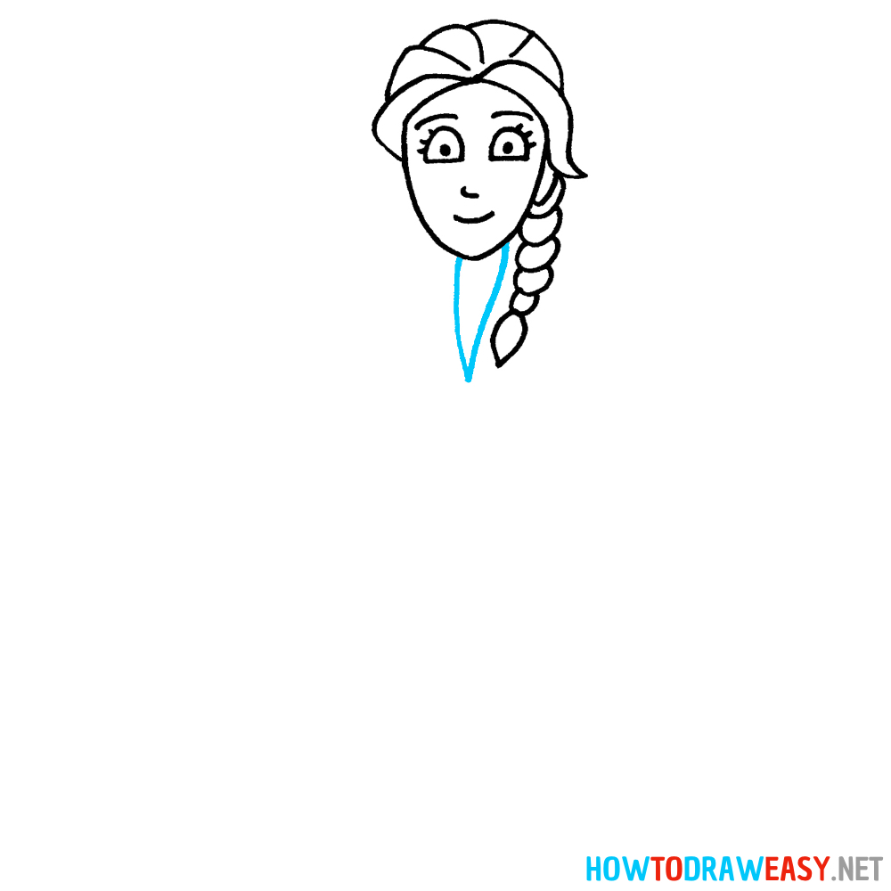 How to Draw Elsa Head