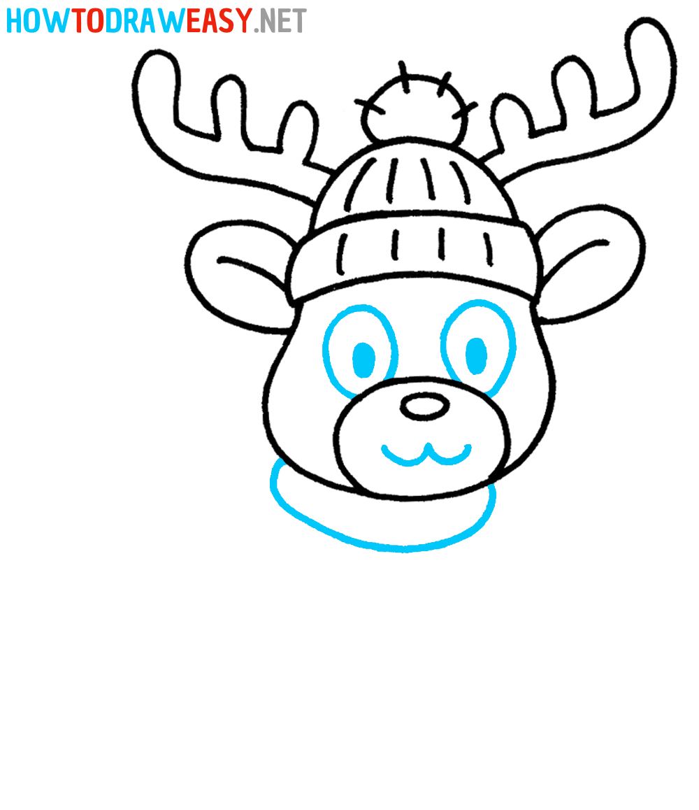 How to Draw Step by Step Reindeer