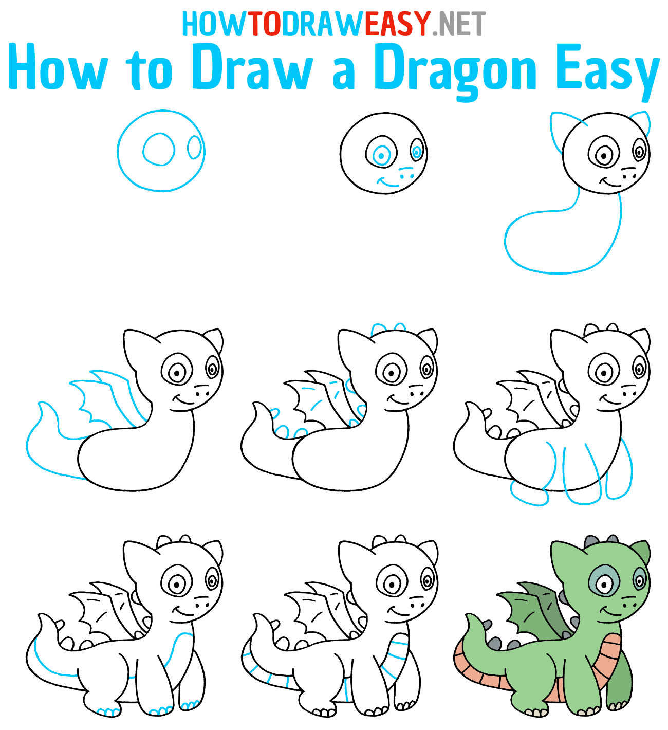 How to Draw a Dragon Easy Step by Step