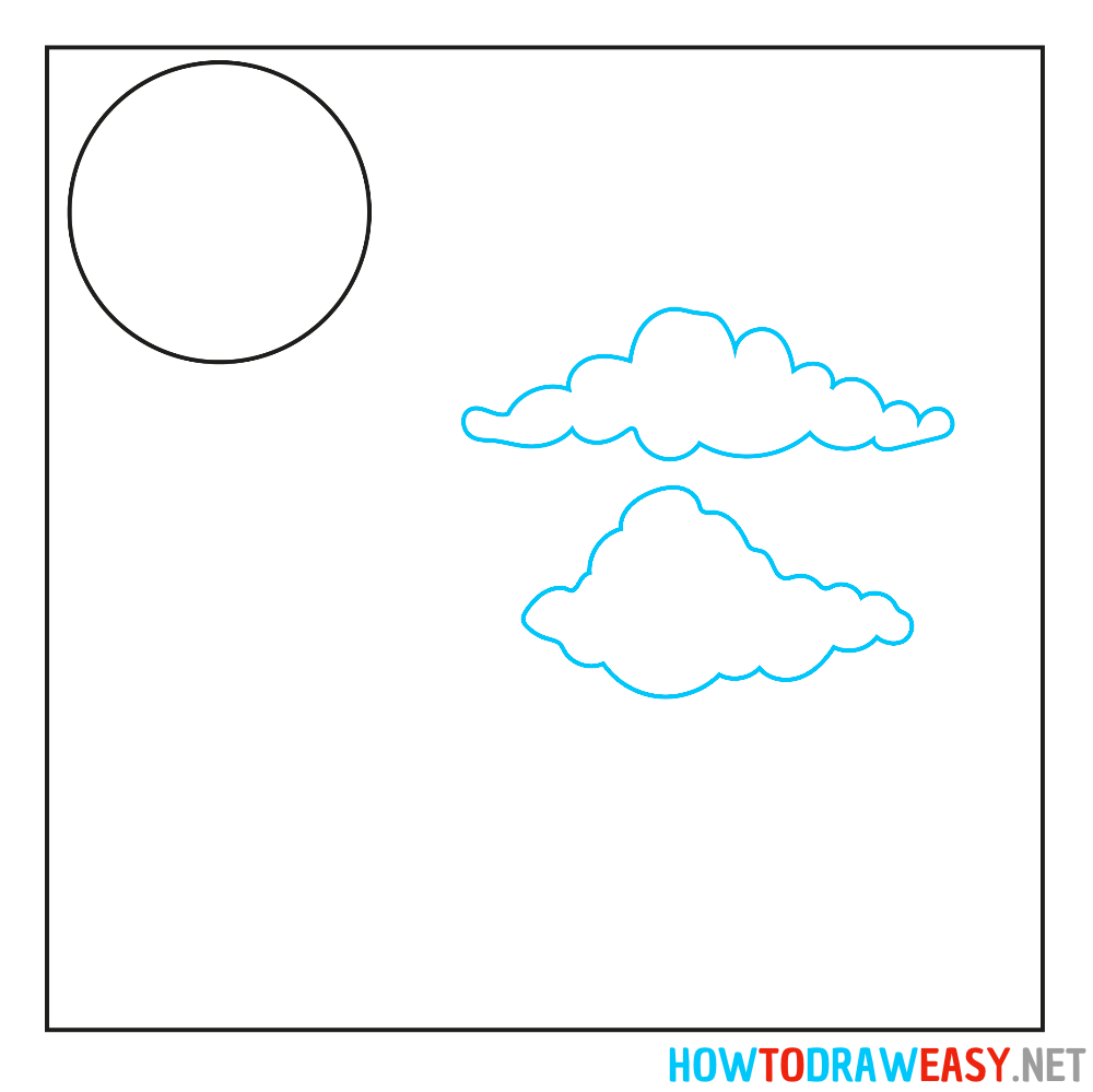 How to Draw a Sky and Clouds