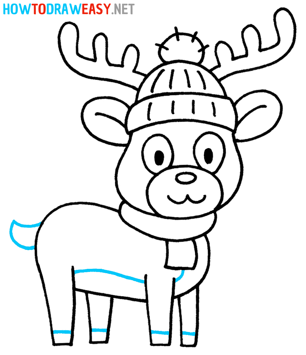 How to Draw an Easy Reindeer