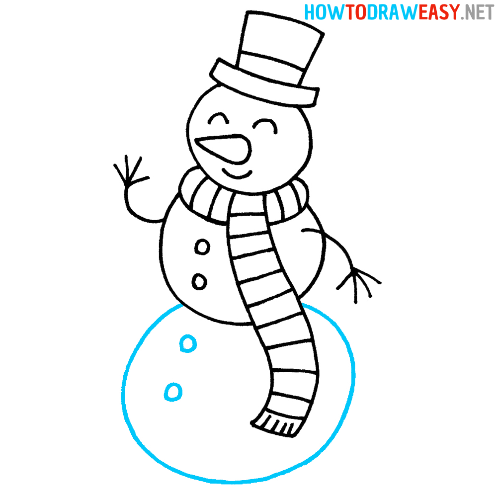 How to Draw an Easy Snowman