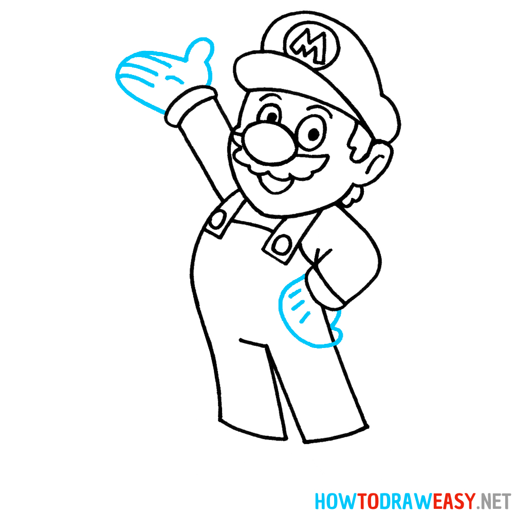 Step by Step Super Mario Drawing