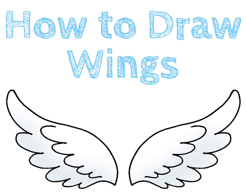 How To Draw Wings Draw For Kids
