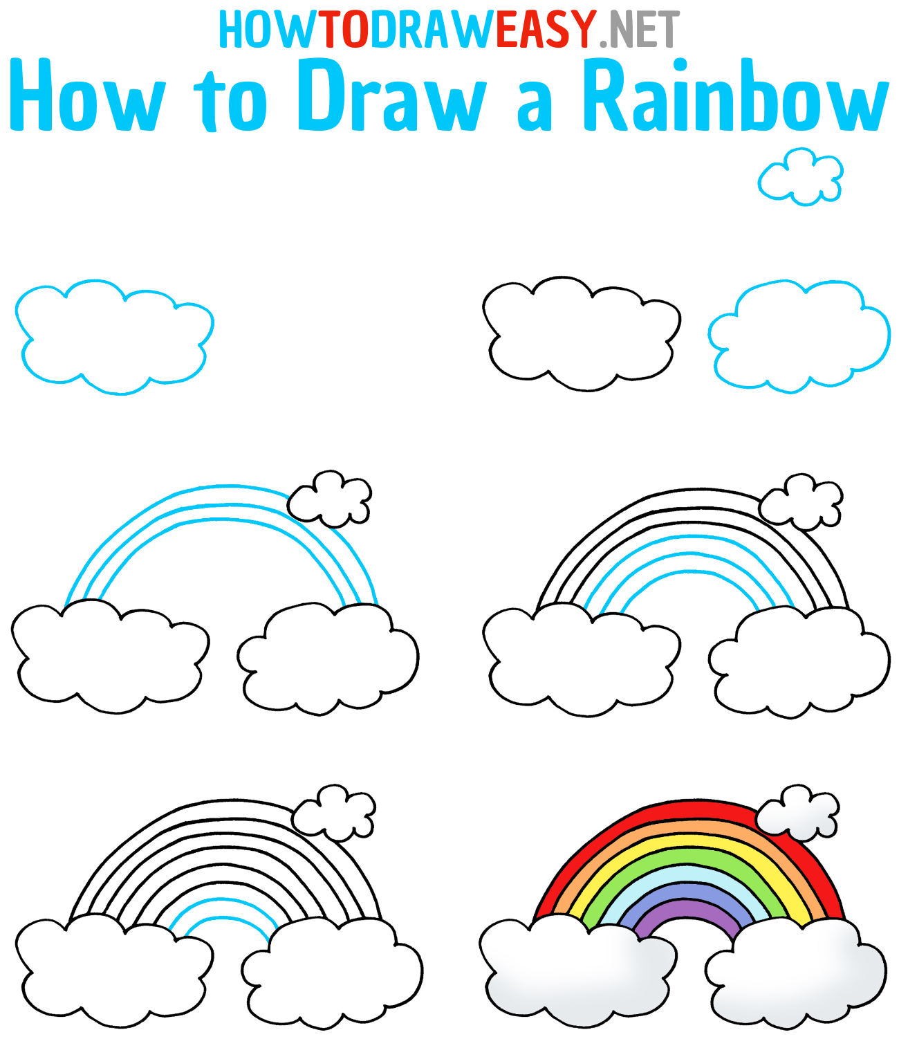How to Draw a Rainbow Step by Step