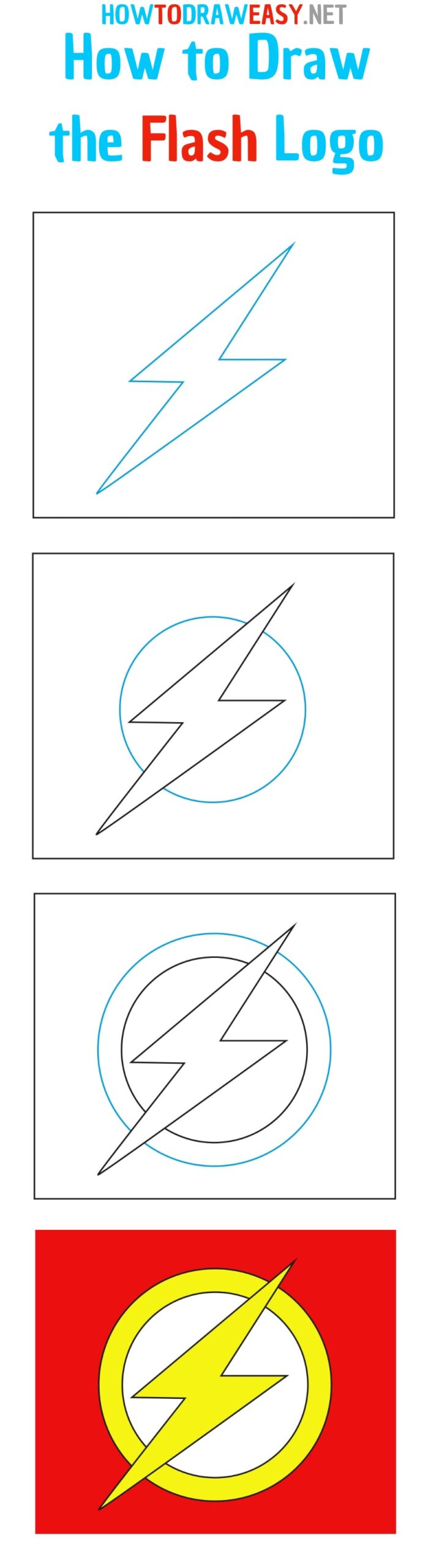 How to Draw the Flash Logo Step by Step