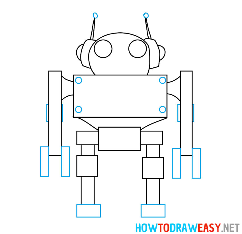 How to Draw a Robot Step by Step - How to Draw Easy