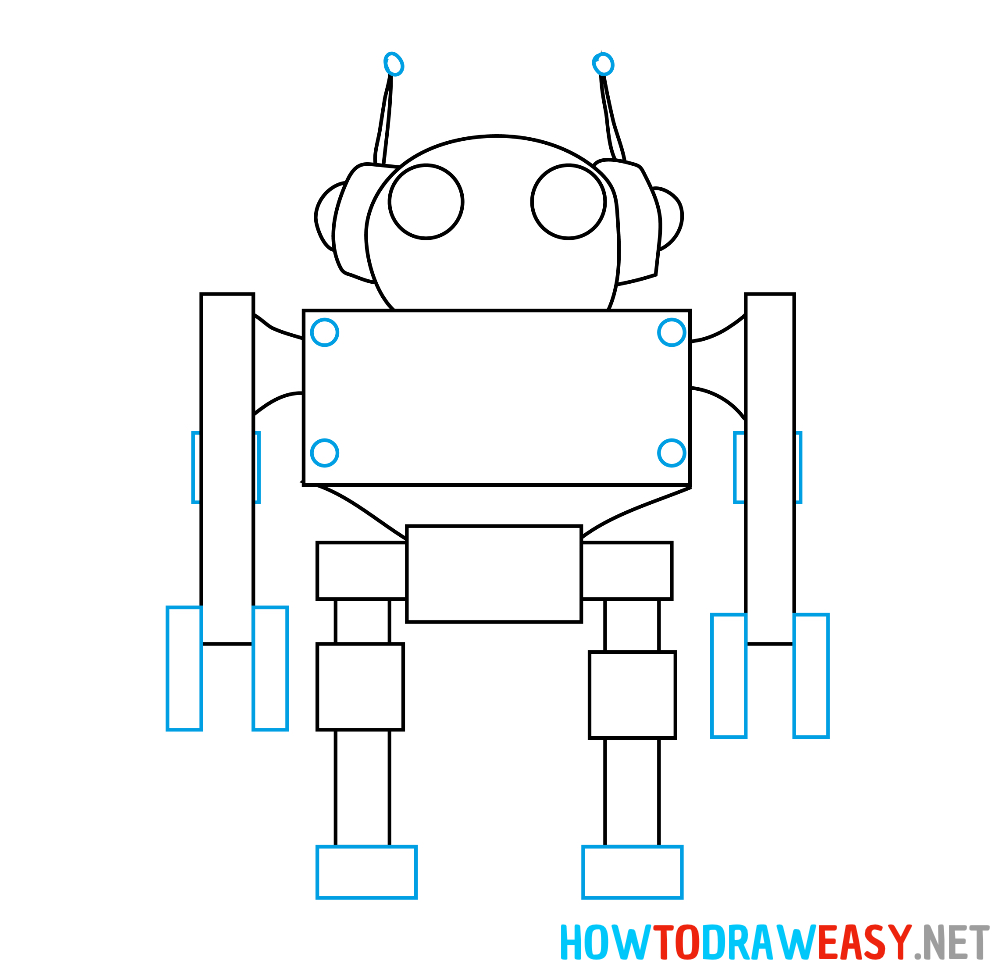 Robot Step by Step Drawing