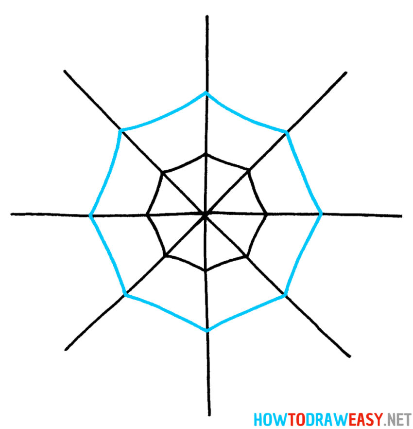 How to Draw a Spider Web - How to Draw Easy