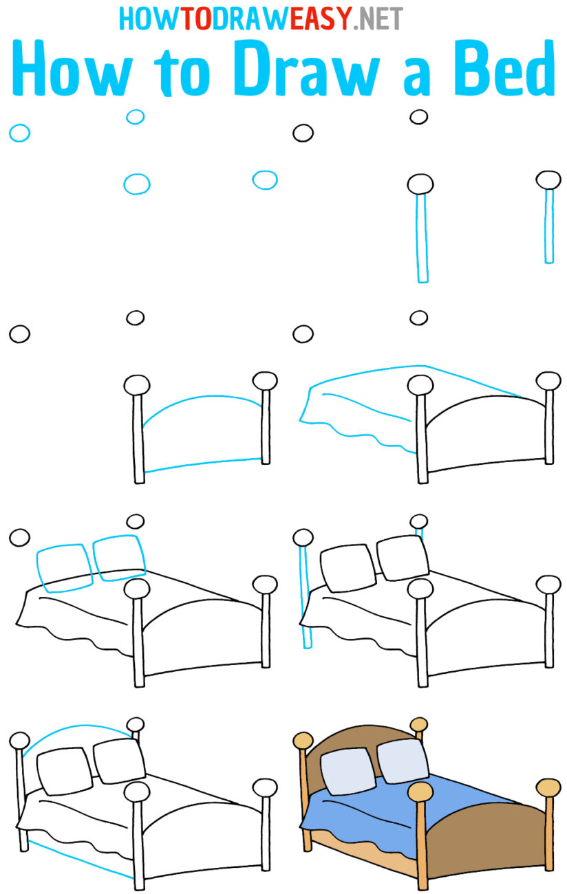 How to Draw a Bed - How to Draw Easy