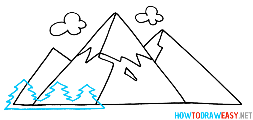 Mountain Drawing Sixth Step