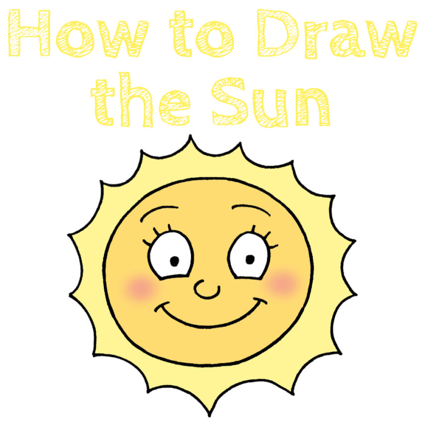 How to Draw a Cartoon Sun - How to Draw Easy