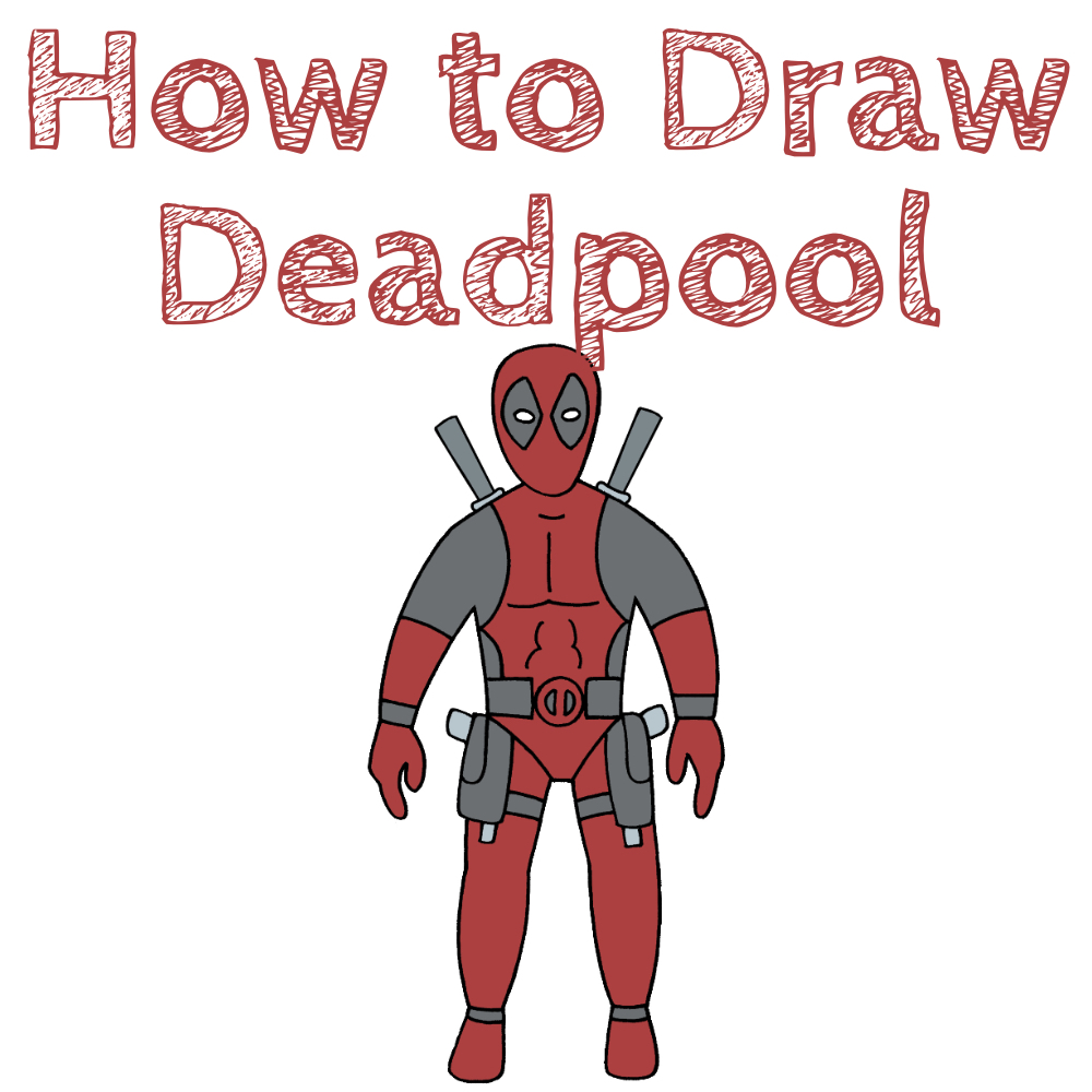 Deadpool Drawing Step by Step for Kids