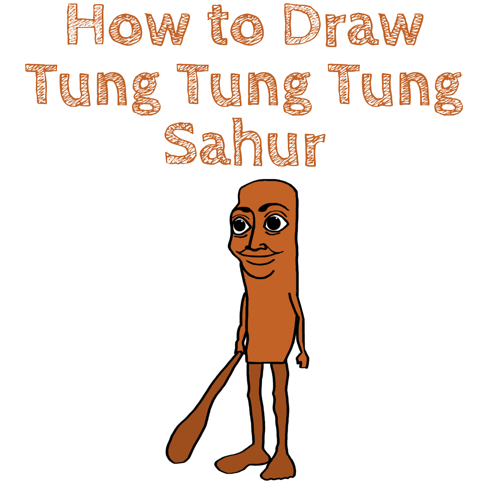 How To Draw Tung Tung Tung Sahur Draw For Kids