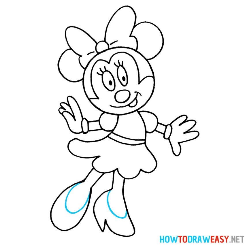 How to Draw Minnie Mouse - How to Draw Easy