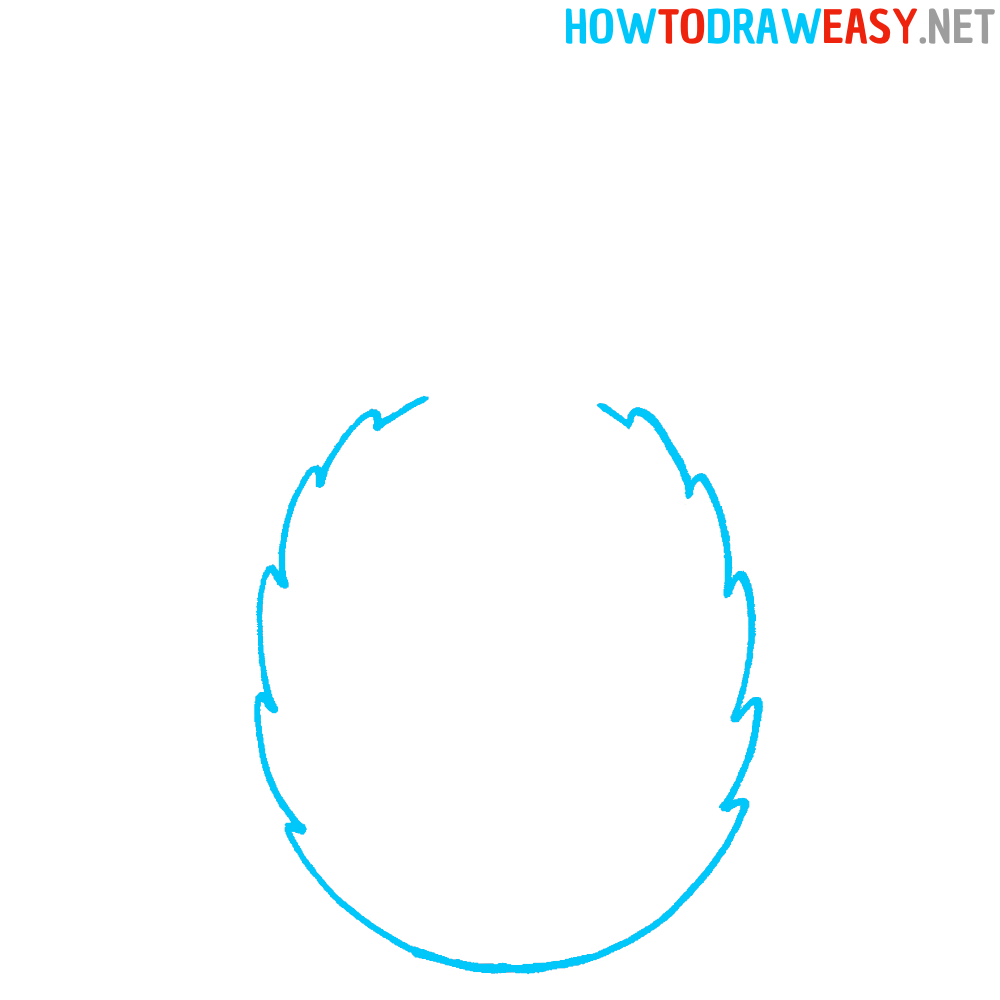 Pineapple Drawing First Step