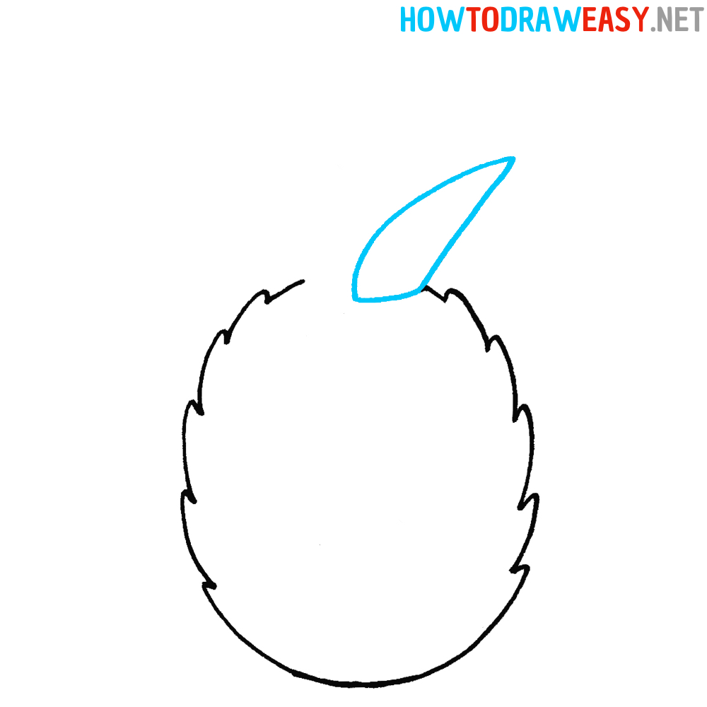 Pineapple Drawing Second Step