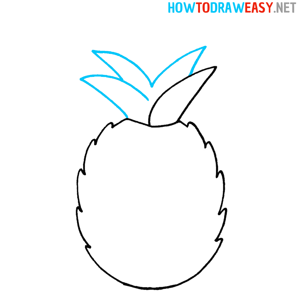 Pineapple Drawing Third Step
