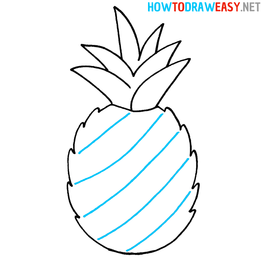 Pineapple Drawing Fifth Step