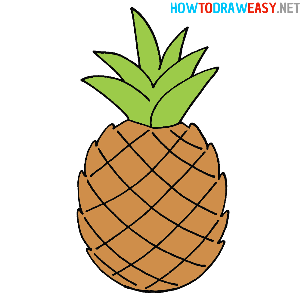 Pineapple Drawing Seventh Step