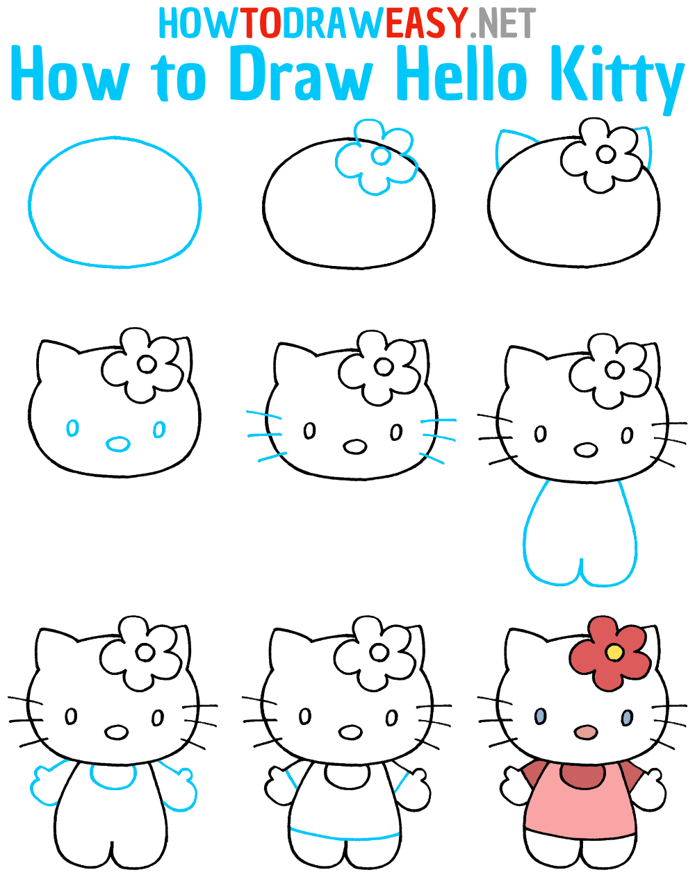 How to Draw Hello Kitty Easy