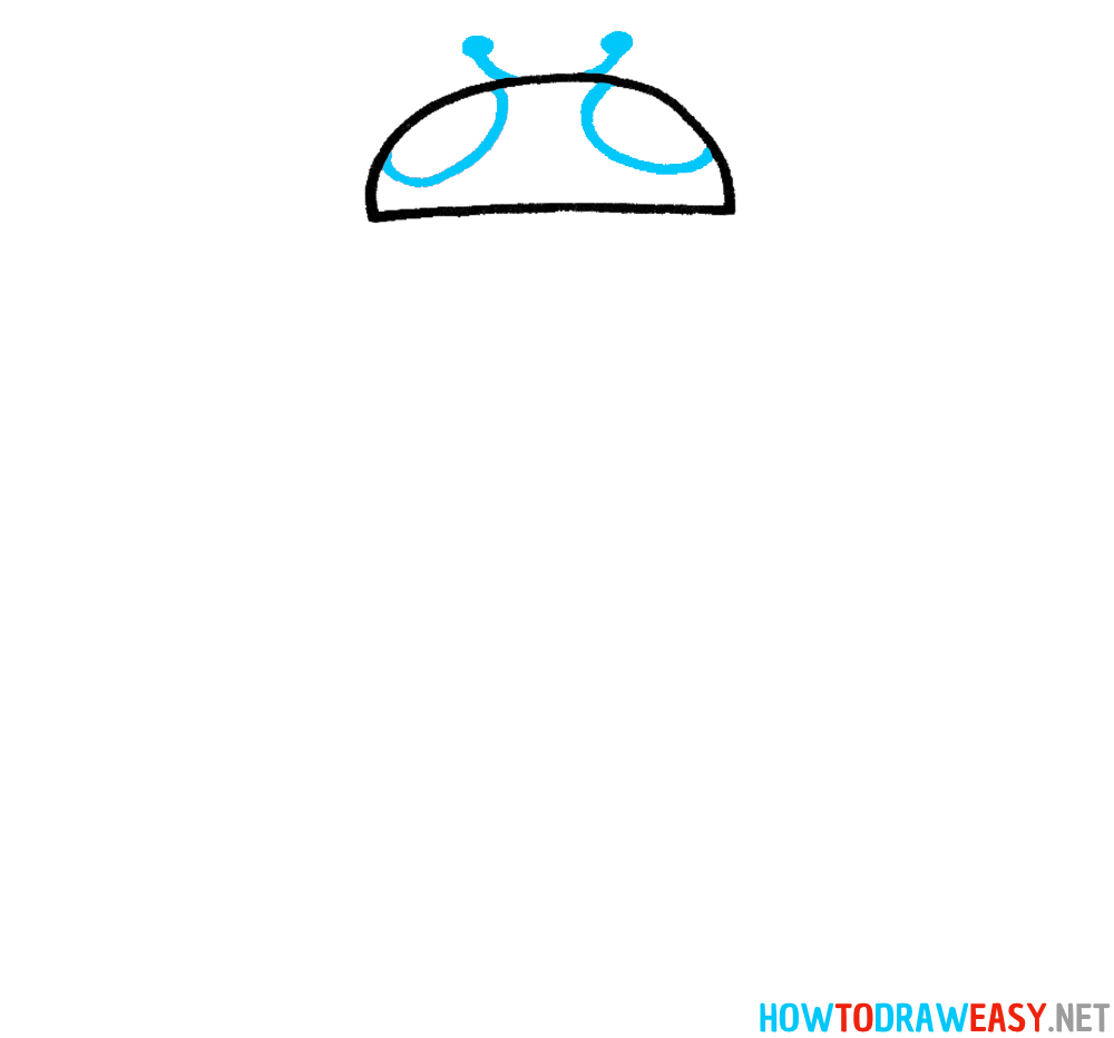 Ladybug Drawing Second Step