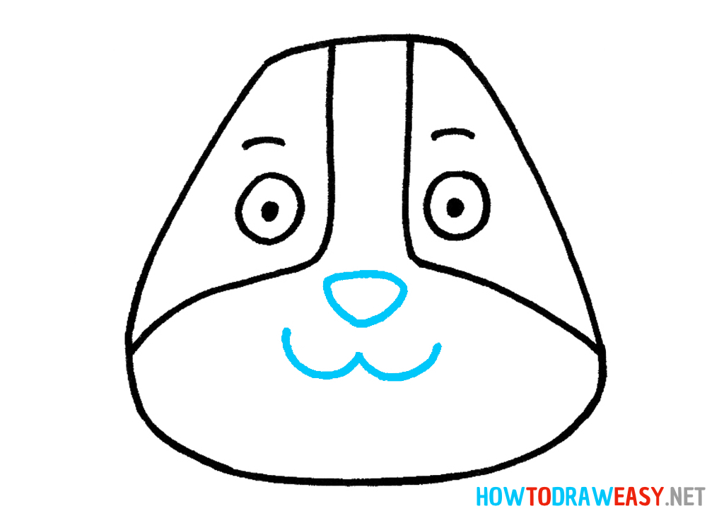 Dog Face Drawing Fourth Step