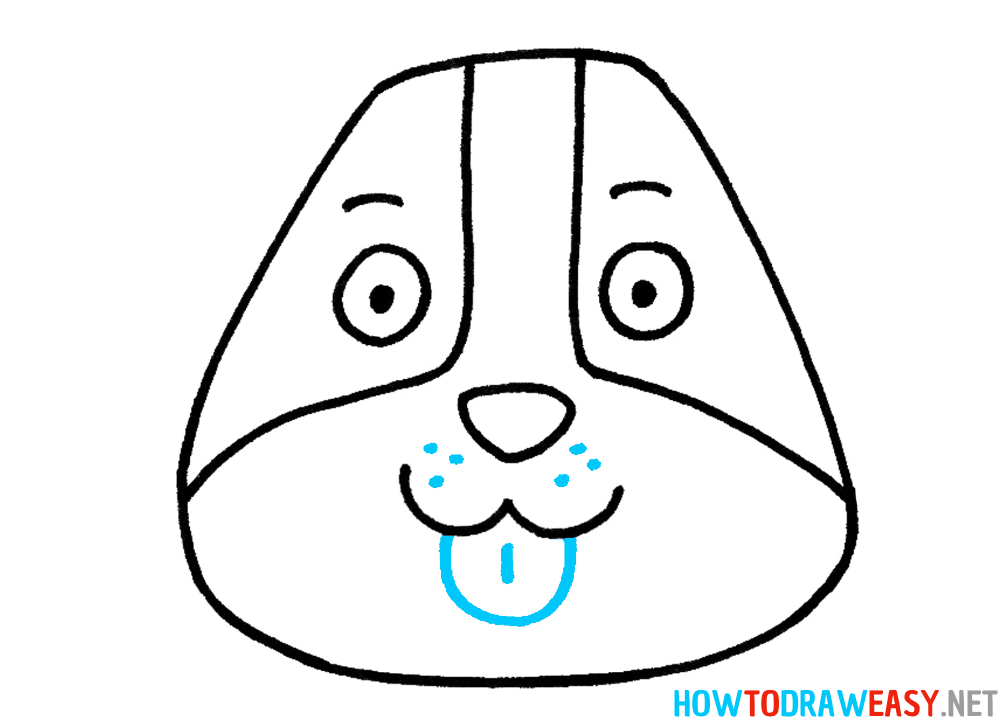 Dog Face Drawing Fifth Step