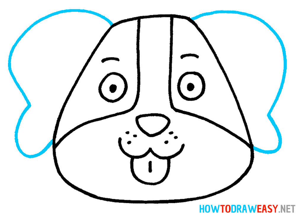 Dog Face Drawing Sixth Step
