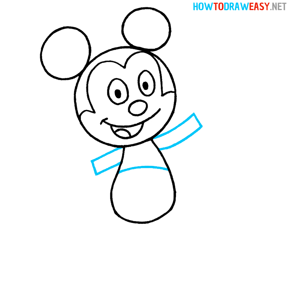 Mickey Mouse Drawing Fifth Step
