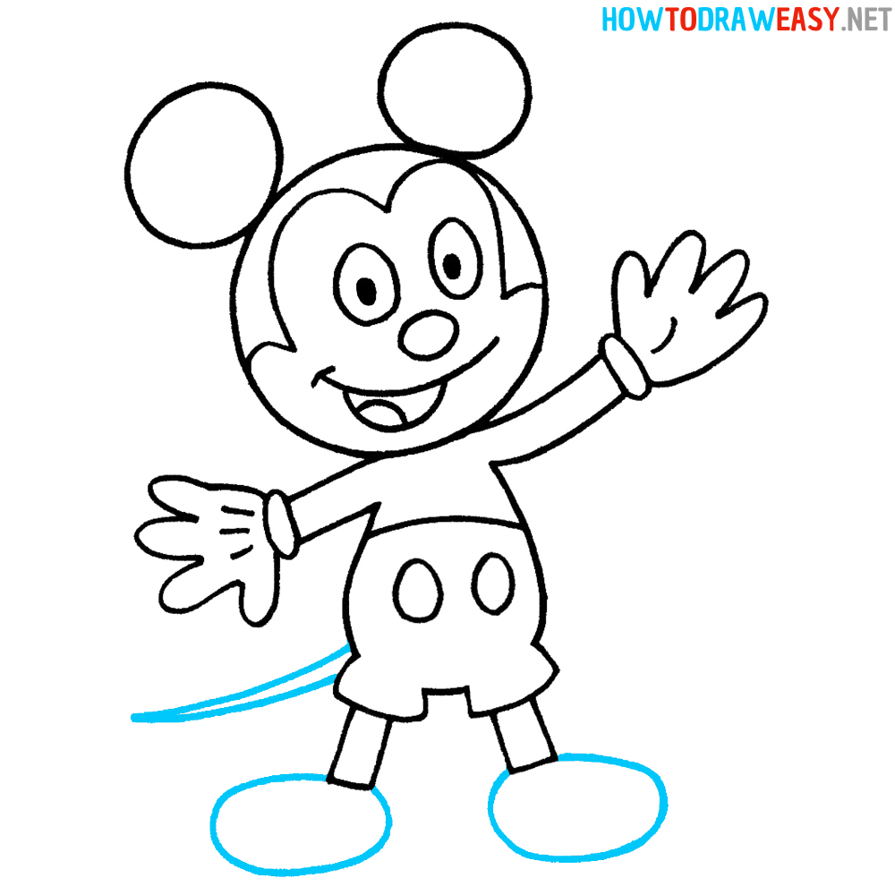 Mickey Mouse Drawing Eighth Step